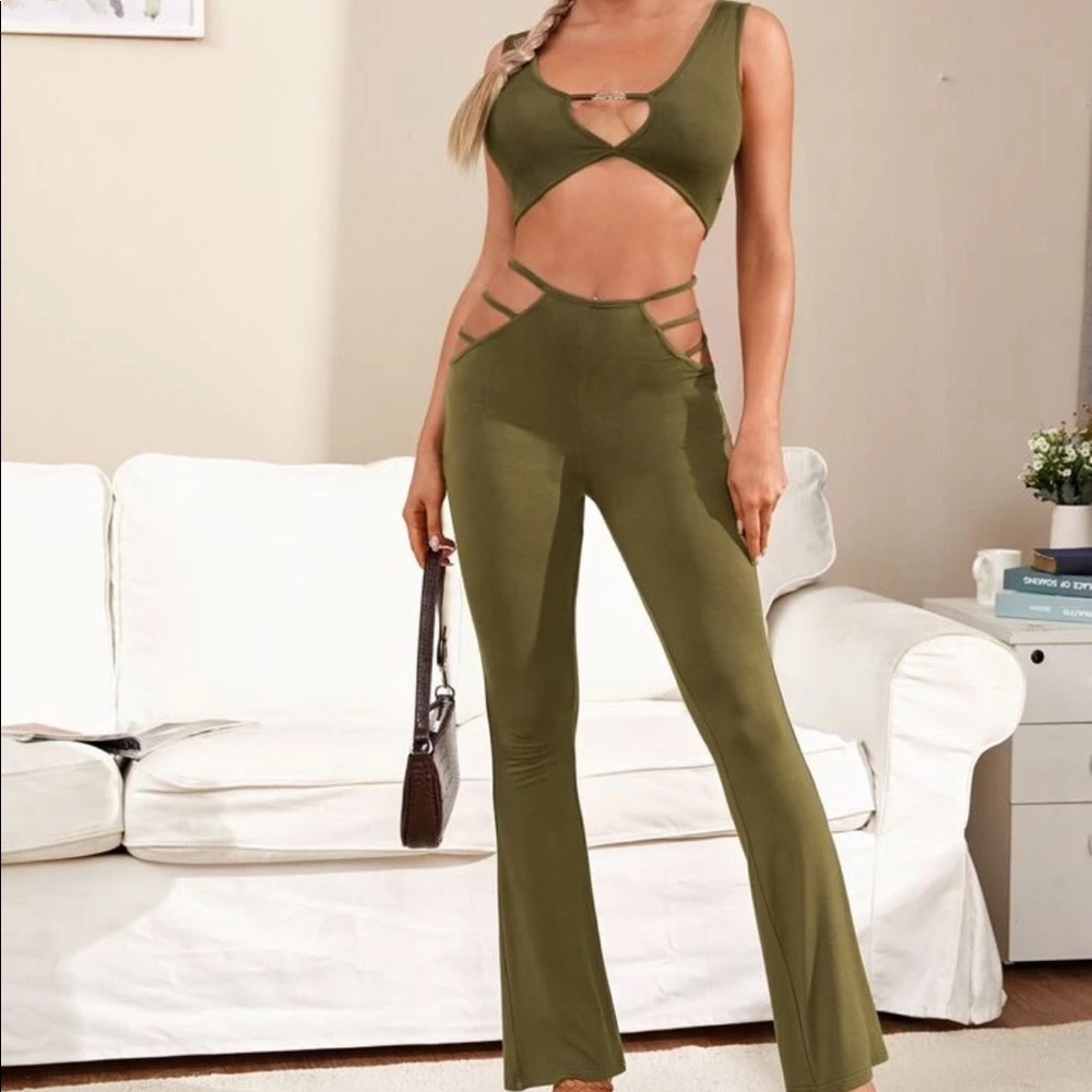 Olive Green Two Piece set